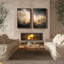 «Abstract Cloudscape Warm Neutral Wall Decor», 2 pièces, impression encadrée-1112306204-1112306195