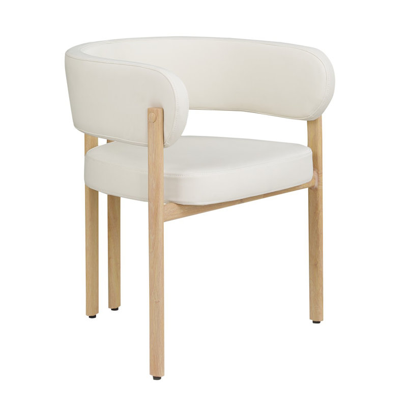 Chaise de salle à manger Belisse, ensemble de 2, Crème, crème