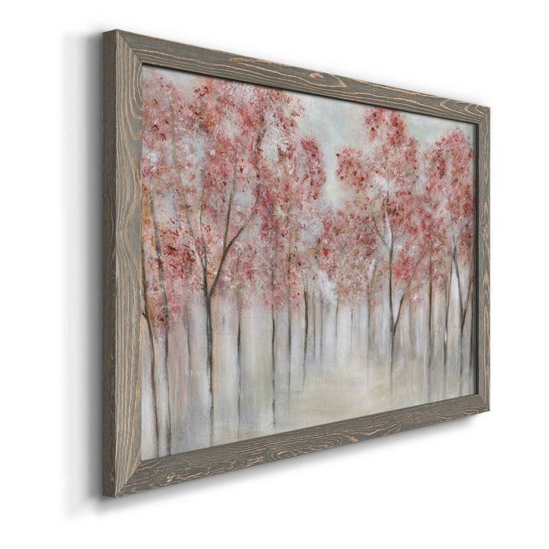 «Blush Spring», peinture sur toile encadrée, H 31,5 po x l 23,5 po x P 1,5 po, Gris