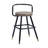 Set of Two 24" Black Steel Low Back Counter Height Bar Chairs