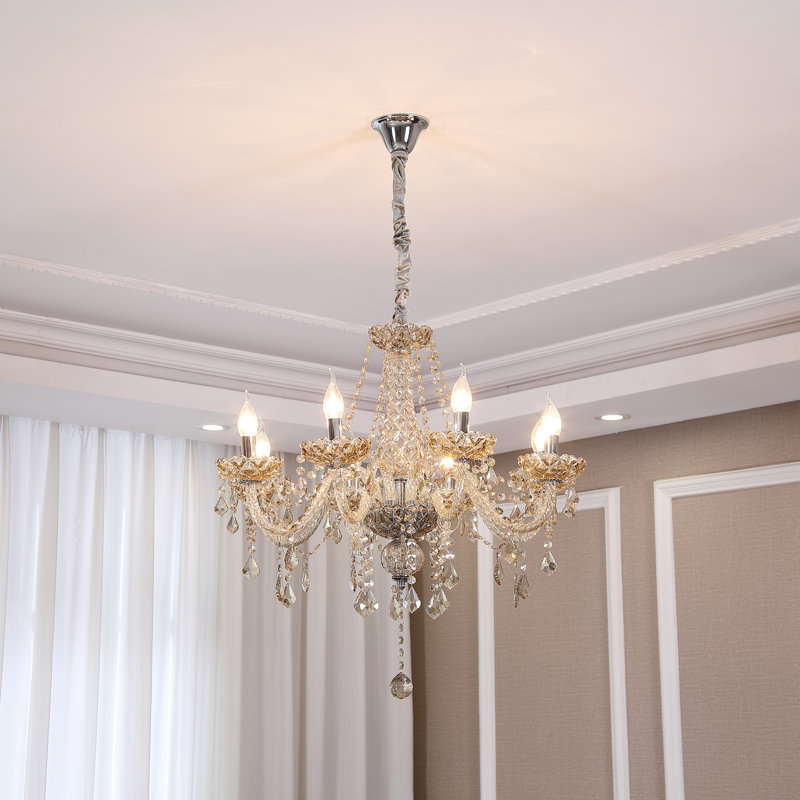 Aleah Crystal Chandelier, 60cm H x 70cm W x 70cm D