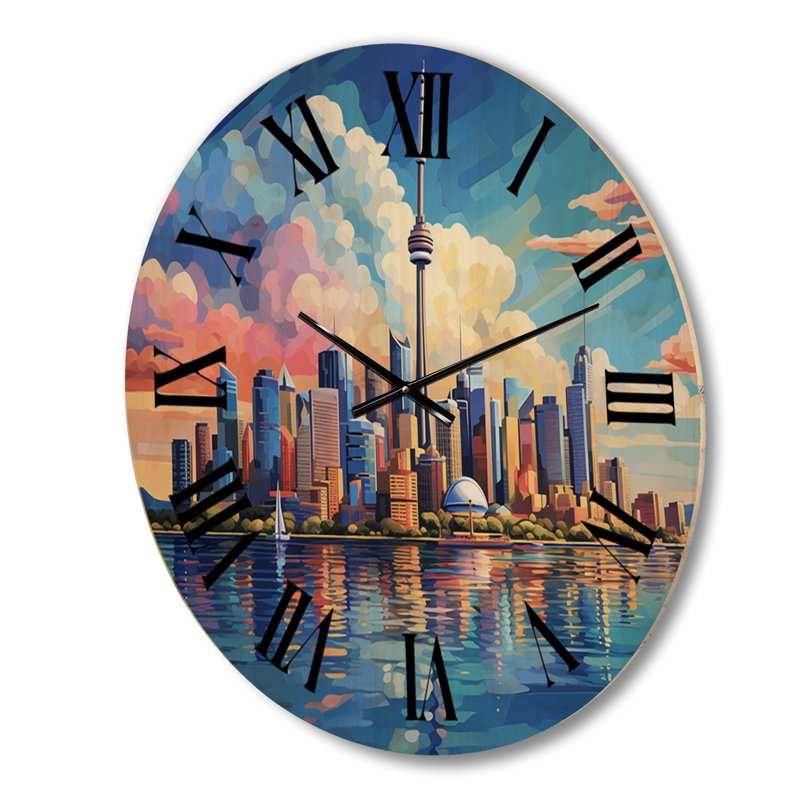 Horloge murale en bois massif Marialyce, Petit