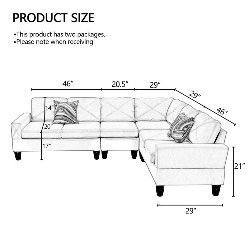 Dendrobium Calico 4-piece Living Room Sofa Set – Solid Wood Frame With Anti-pilling Fabric & Dual-layer Spring System – Modular Design, Mould-proof, Eco-friendly