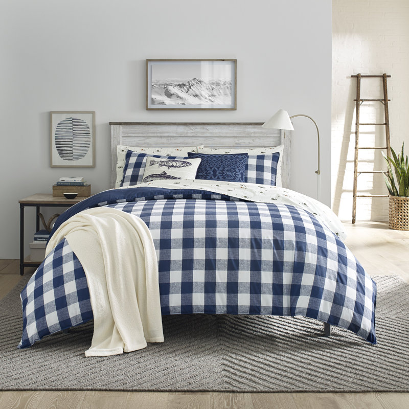 Ensemble d'édredon bleu Eddie Bauer, Bleu, Édredon double / grand et 2 taies décoratives