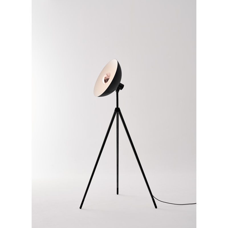 Apollo Floor Lamp, Black/Black Wood