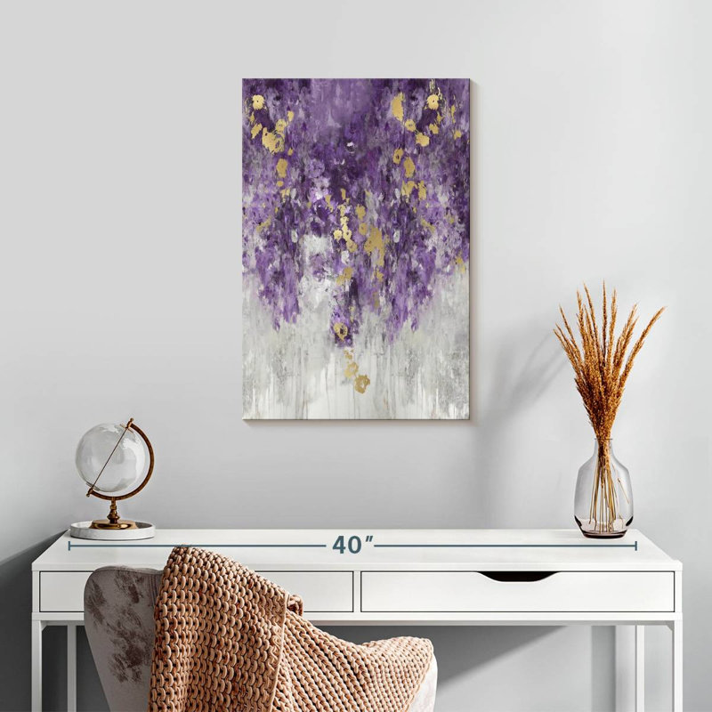 Avery Cascading Purple, 24" H x 16" W
