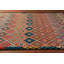 Tapis oriental kilim à treillis plat 8 x 11