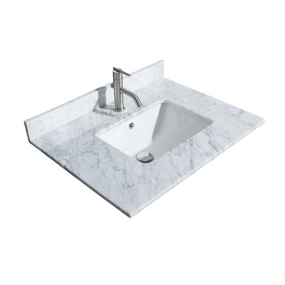30'' W Single Marble Vanity Top
