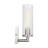 Sarita 1 Light Bathroom Bedroom Wall Fixture With Clear Ribbed Shade-112738071