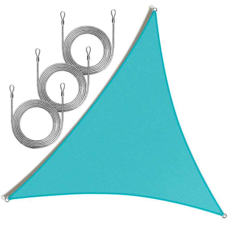 Voile d'ombrage avec corde Royal Shade, 24 pi x 24 pi x 33,9 pi, Sarcelle