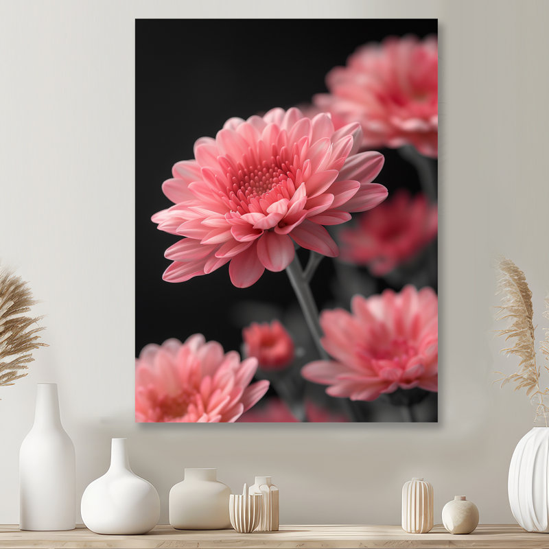  «Glamour rose monochrome photo de jardin de maman - décoration murale de maman, Sans cadre, métal, H 40 po x l 30 po