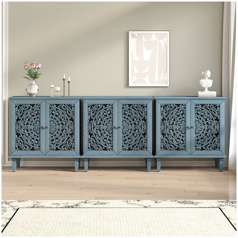 31" 2 Door Accent Cabinet, Blue