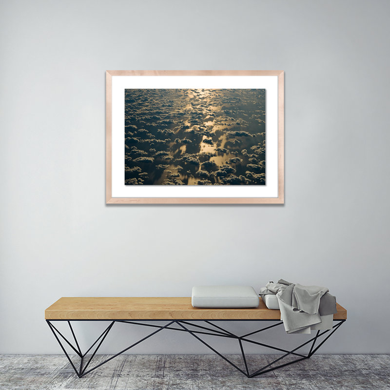 Clouds I Print by Jakob Wagner, 42" H x 60" W x 2.5" D, Natural