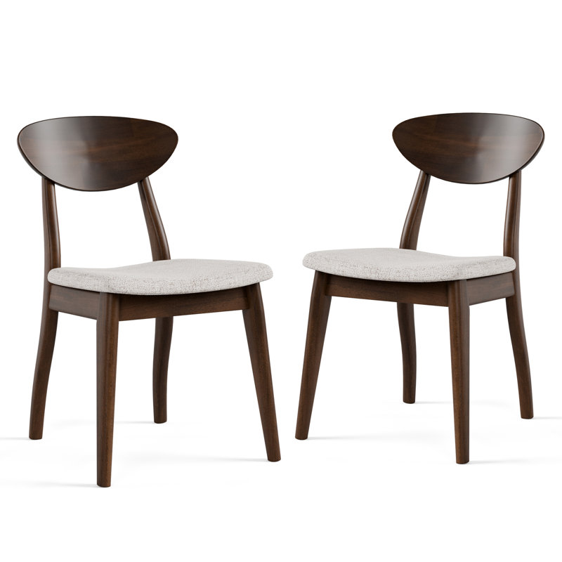 Chaises d'appoint en bois massif Rozella, Brun