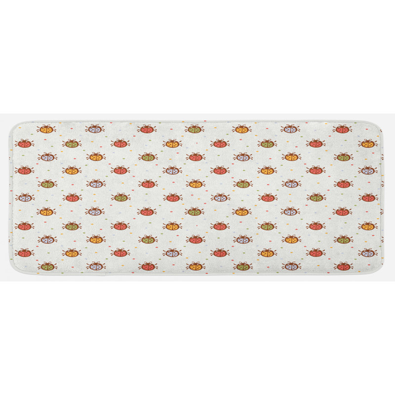 Tapis de cuisine coccinelles