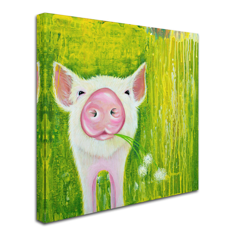 « porc », impression sur toile tendue, H 24 po x l 24 po