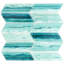 Maya 2x7 Chevron Polished Glass Mosaic Tile-127614934