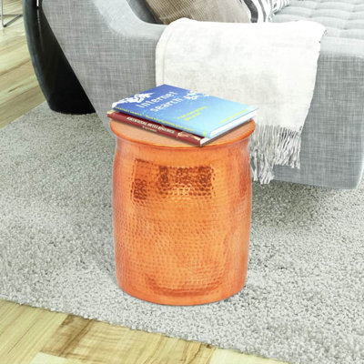 Ivy Bronx Hammered Aluminium Stool/Side Table