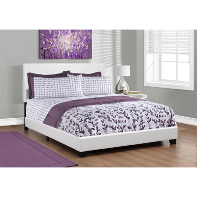 Bed, Queen Size, Bedroom, Upholstered Leather Look, Transitional