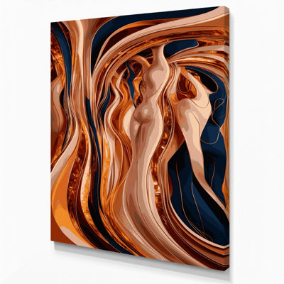 Abstrait, art figuratif brun sur toile 39