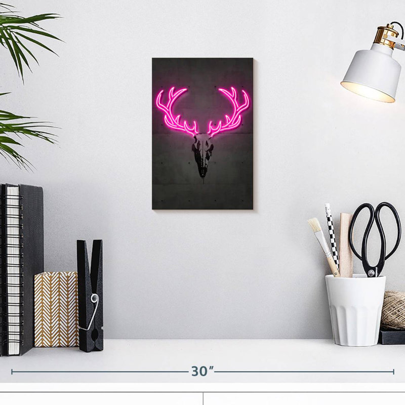 Crâne de cerf Kerner, H 12 po x l 8 po