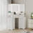 Vanity Table with Lighted Mirror, Drawers, Cabinets and Charging Station for Bedroom-1250567668