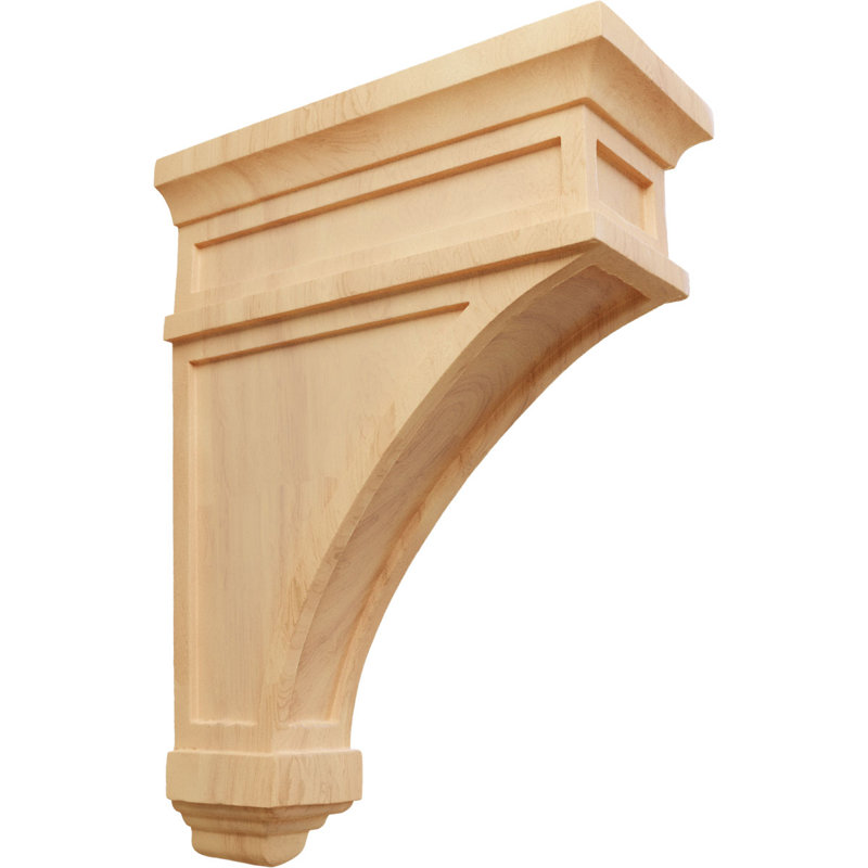 4 1/2"W x 10"D x 13 3/4"H Arlington Corbel, Red Oak, Red Oak