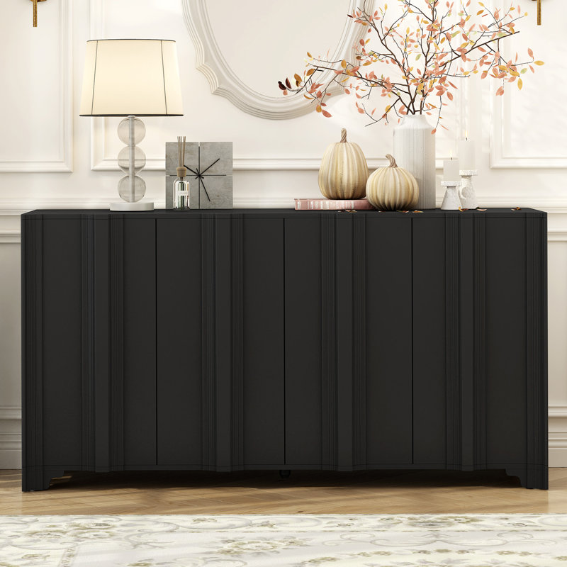Grote 59.7'' Sideboard With 4 Doors, Black