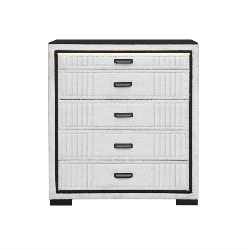Commode blanche et noire Isaïe