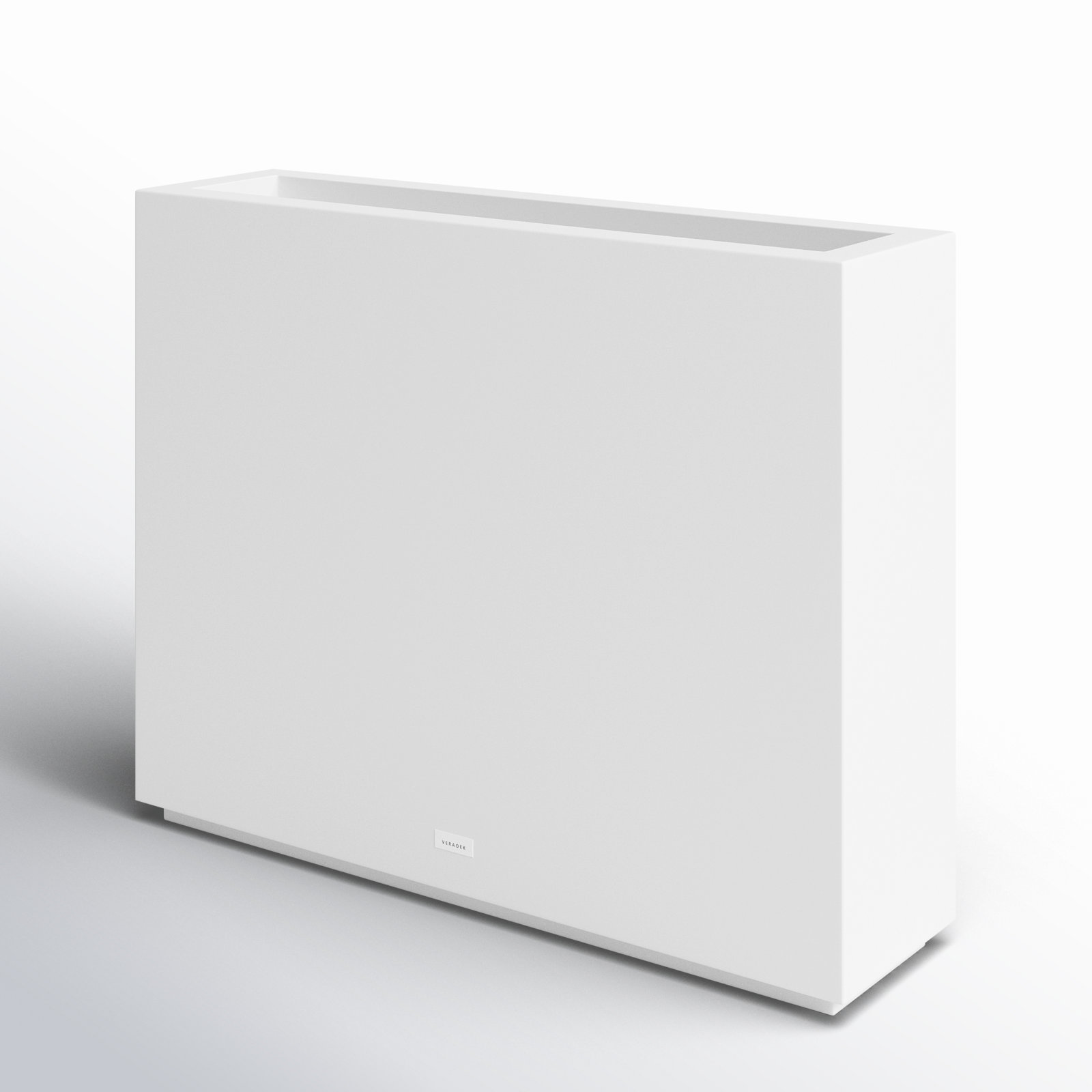 Block Series Planter Box, White, 24.25” H x 30” W x 12” D