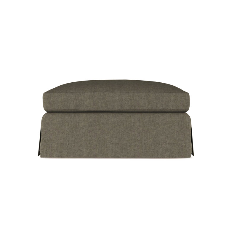 Repose-pieds Ludlow, Velours moelleux graphite, Patiné