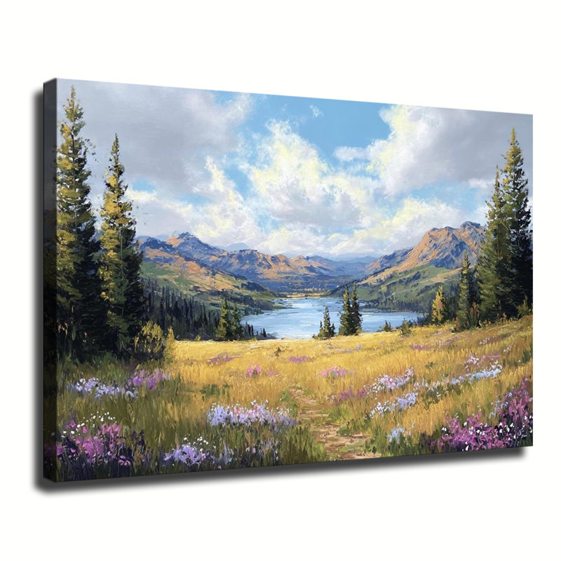 Alpine Mountain Lake, 28x40in