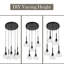 5-Light Cluster Pendant Lamp With Hammered Glass-124527527