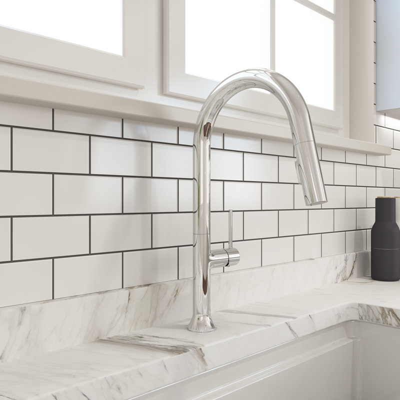 BOCCHI Pull Down Kitchen Faucet, Chrome
