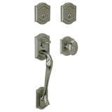 Bethpage Handleset with Double Cylinder Deadbolt and Door Knob and Rosette