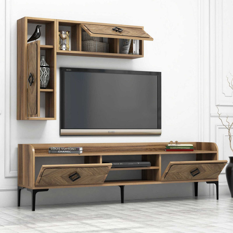 Ailish Entertainment Unit for TVs up to 78", Walnut