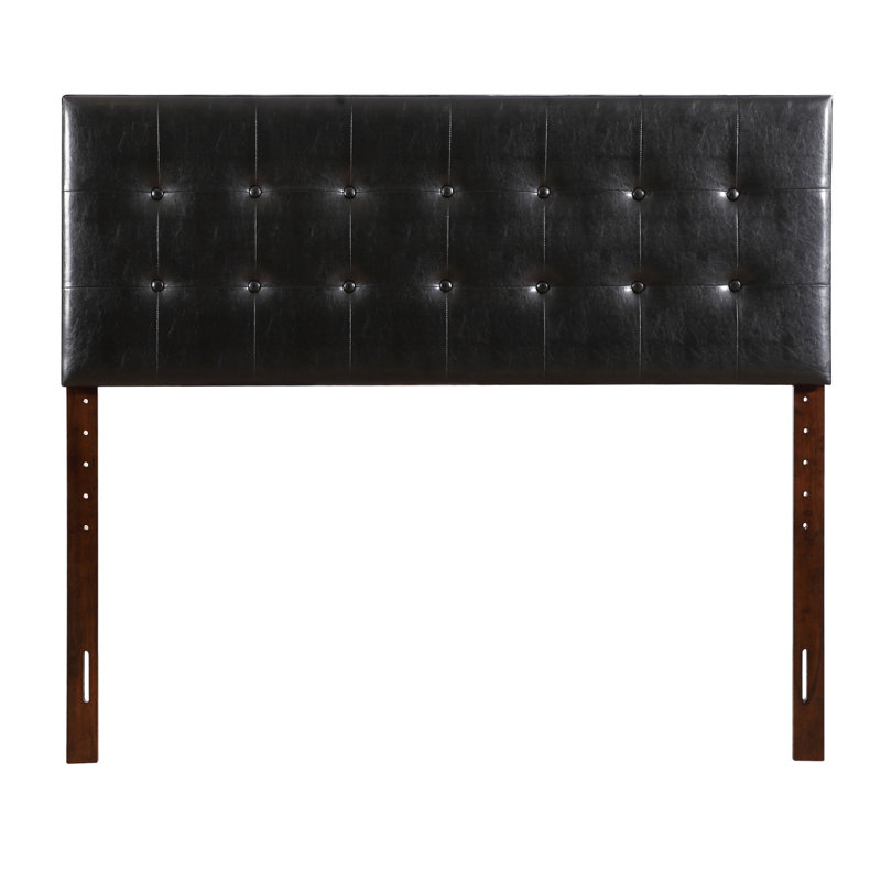 Versatile Black Adjustable Headboard, Black, Full