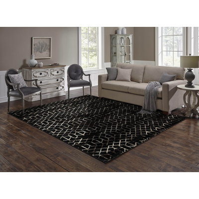 Tapis noir / beige L'Baiet Aria