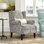 Fauteuil d'appoint à oreilles rembourré Anndi