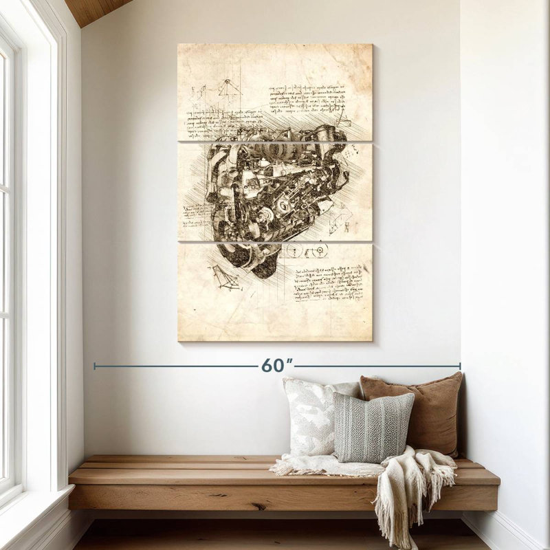 Engine, 50" H x 32" W
