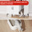 Enceinte de litière moderne pour chat avec rangement à 4 niveaux - cabinet de toilette caché en bois, maisonnette d'intérieur multifonctionnelle, facile à nettoyer, blanche, comprend un tapis de litière pour chat