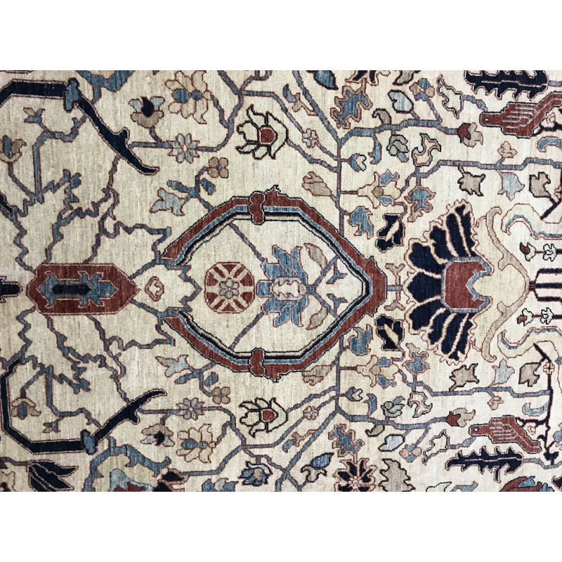 Hand-Knotted High-Quality Beige Area Rug