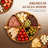 Wood Serving Tray With Handles Round Charcuterie Set With 6 Detachable Pizza Trays