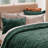 EVERGRACE Wave Crushed Velvet Duvet Cover & Comforter Set - Queen/King Size Oversized Bedding Set with 2 Shams-105886624-105886623
