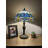 Lowell Tiffany Table Lamp Blue Stained Glass Dragonfly LED Bulb Included 12"W 12"D 19"H
