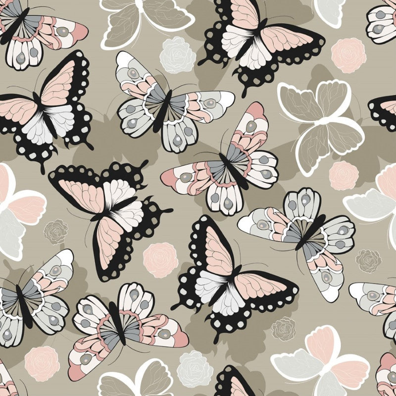 Rouleau de papier peint adhésif 8,5 pi x 24 po Audington Butterflies