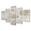 «Lunar Surface Landscape - Abstract Landscape Wall Art», ensemble de 5 pièces-2141105884