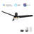 Boise Smart Ceiling Fan with Remote, Light Kit Included,Works with Google Assistant and Amazon Alexa,Siri Shortcut.