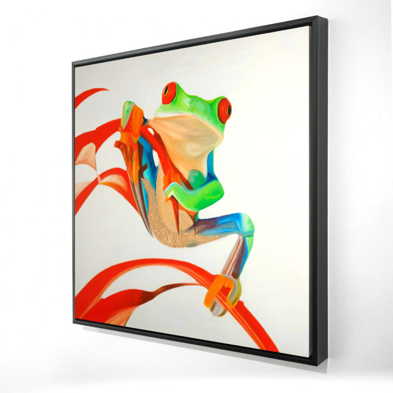 «Grenouille aux yeux rouges», H 36 po x l 24 po