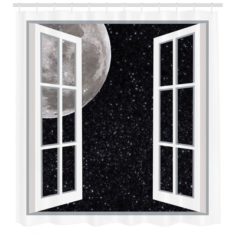 Shower Curtain with Hooks Included, 70" H x 69" W